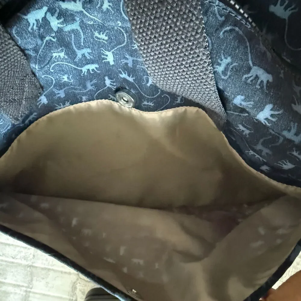 Rare Kipling Popper Diaper Bag Monkey Mania Print Nylon Utility Travel Tote